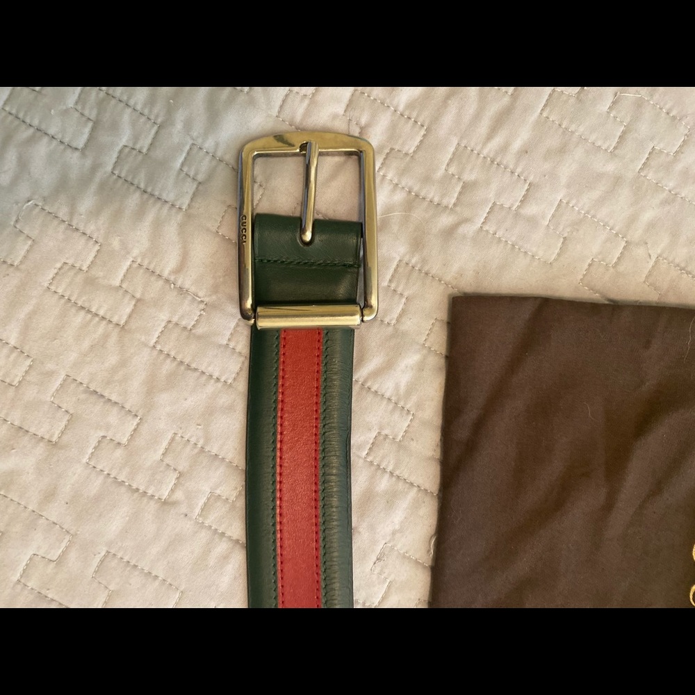 Green and red size 38 Gucci belt